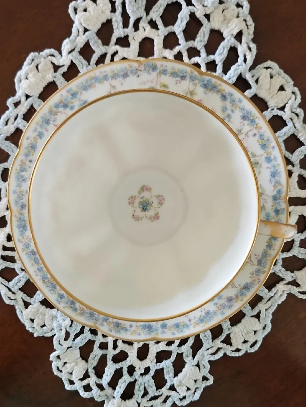 Antique Haviland Porcelain Teacup and Saucer